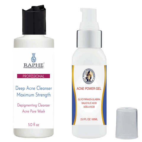 Acne Skincare Gel Glabrasalicylic Acid 40 in Retinol Medium 60ml & Maximum Strength Acne Cleanser 250 Sets