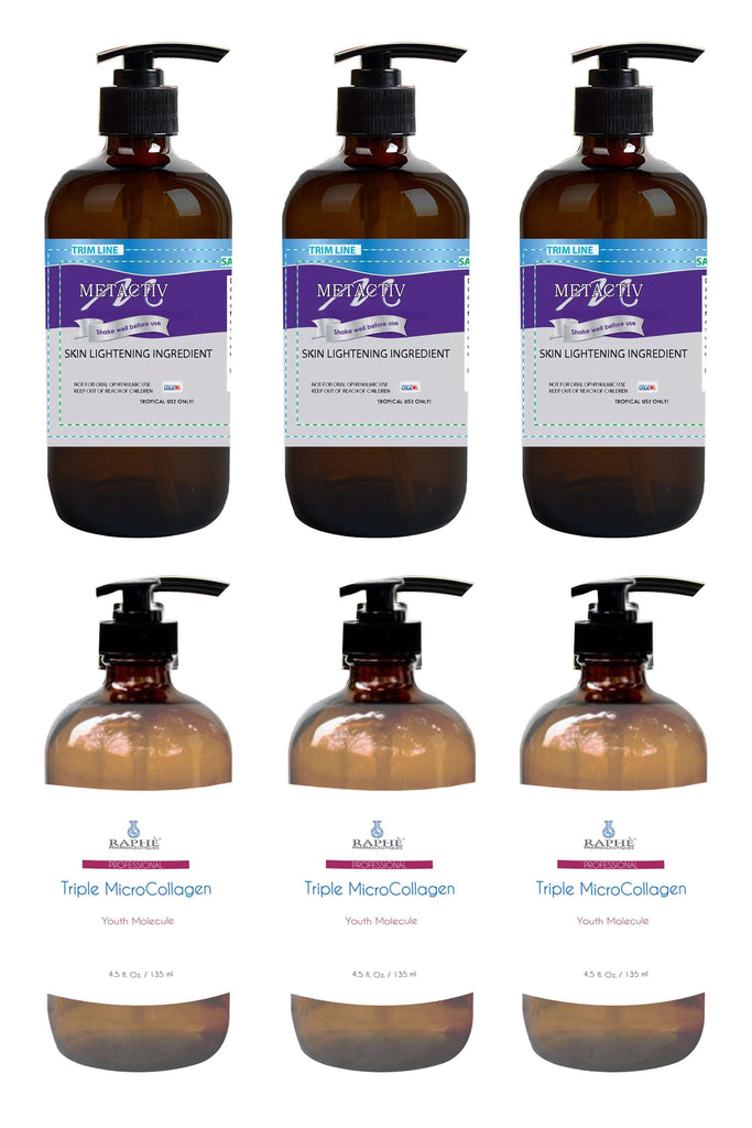 Stable HQ Skin Lightener 3-4oz with 3-16oz Pro-Collagen